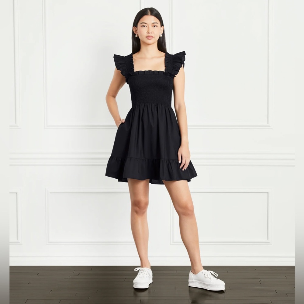 Hill House Elizabeth Nap Dress - Black Cotton (Size S)